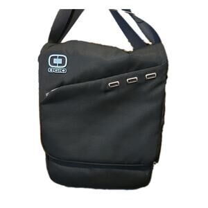 OGIO Vault Slim Messenger Bag Black Nylon Travel Bag
